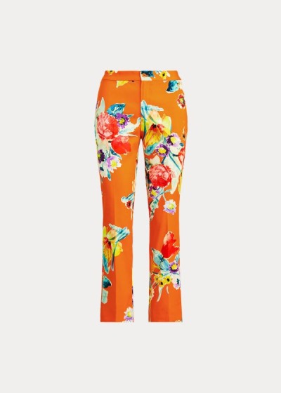 Pantalones Ralph Lauren Mujer Naranjas Claro Multicolor - Carlina Floral Cotton - BSJWA6387